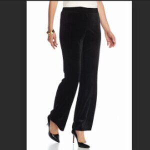 NWT Melissa Paige Black Velvet Wide Leg Flowy Women's Dress Casual Pants